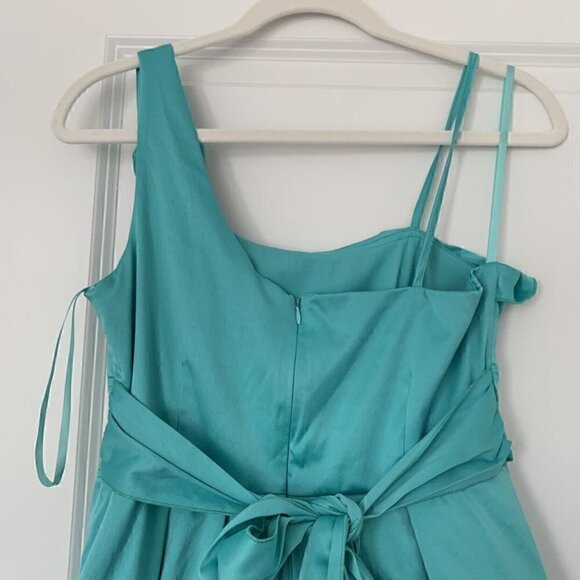 Charlotte Russe Women Juniors One Shoulder Rosette Aqua Dress, Size 7/8 juniors - Picture 10 of 12